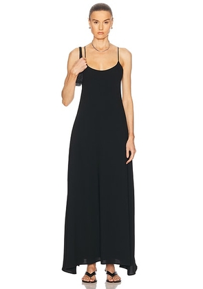 LESET Ari Scoop Neck Maxi Dress in Black - Black. Size M (also in XS, S).