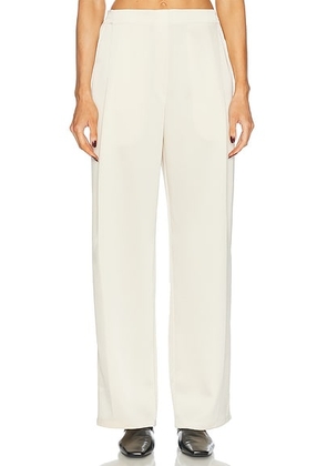 LESET Barb Pleated High Waist Pant in Creme - Cream. Size M (also in S, L).