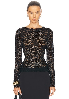 L'Academie by Marianna Hollis Top in Black - Black. Size M (also in ).