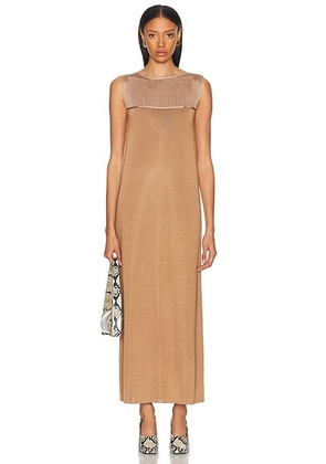 KHAITE Ruslan Dress in Almond - Brown. Size XS (also in L).