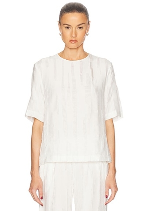 Loulou de Saison Toba Blouse in Ivory - Ivory. Size XL (also in L).