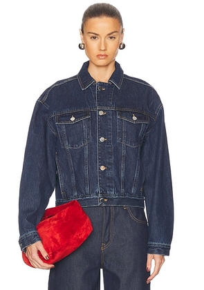Loulou de Saison Dave Jacket in Washed Blue - Blue. Size M (also in L).