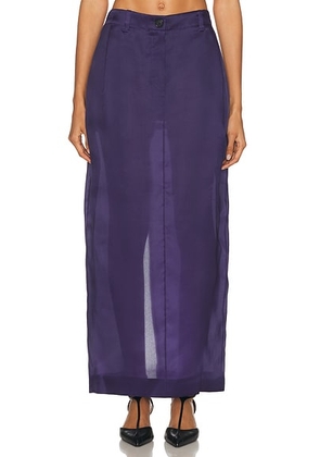 KHAITE Lucian Organza Skirt in Amethyst - Purple. Size 4 (also in 0, 2, 6).