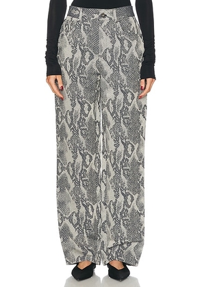 Lapointe Straight Leg Jeans in Snake - Grey. Size 2 (also in 4, 6, 8).