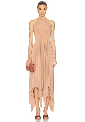 Norma Kamali Convertible Midcalf Dress in Cappuccino - Brown. Size M (also in S, L, XL).