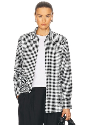 Marni Long Sleeve Button Up Top in Black - Black. Size 42 (also in 38, 44).