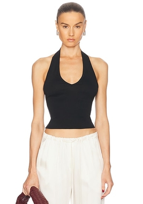 NILI LOTAN Britt Halter Top in Black - Black. Size M (also in L).