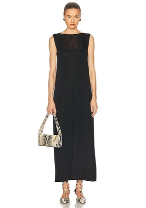 KHAITE Ruslan Dress in Black - Black. Size L (also in XS).