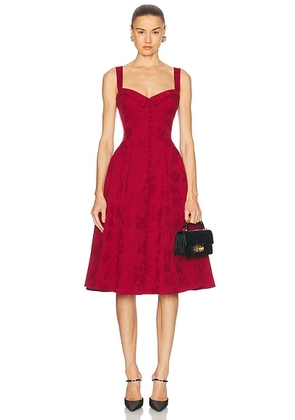 Mirror Palais Cocktails at Eight Lady Length Dress in Rosebud - Red. Size XS (also in M).