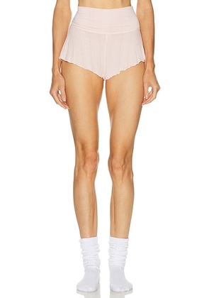Negative Underwear Whipped Mini Short in Shell - Blush. Size L (also in M, XL/1X).