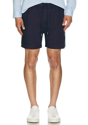 Onia Air Linen Pull-On Shorts 6 in Deep Navy - Navy. Size S (also in ).