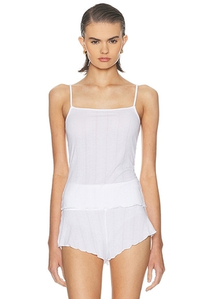 Negative Underwear Whipped Cami in White - White. Size L (also in M).