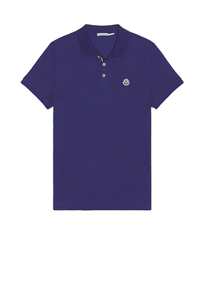 Moncler Short Sleeve Polo in Blue - Navy. Size M (also in L, S, XL/1X).