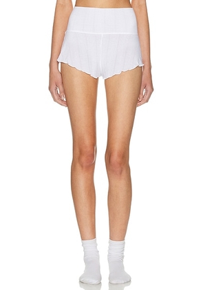Negative Underwear Whipped Mini Short in White - White. Size L (also in M, S, XS).