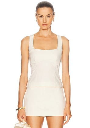 L'Academie by Marianna Thierry Top in Beige - Beige. Size M (also in XXS, XS, S, L, XL).