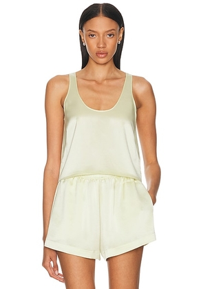 LESET Barb Scoop Tank Top in Citrine - Yellow. Size M (also in XS, L).
