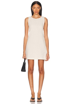 LESET Belle Mini Dress in Oat - Neutral. Size M (also in L).