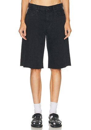 SLVRLAKE Mica Short in Shadow Ridge - Black. Size 25 (also in 28, 29, 30).