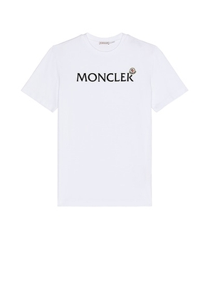 Moncler Short Sleeve T-shirt in White - White. Size M (also in L).