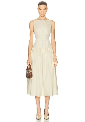 Mirror Palais Kissing Booth Lady Length Dress in Butter - Yellow. Size S (also in XS, L).