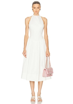 L'Academie by Marianna Akiri Midi Dress in White - White. Size S (also in L, M, XL, XS, XXS).