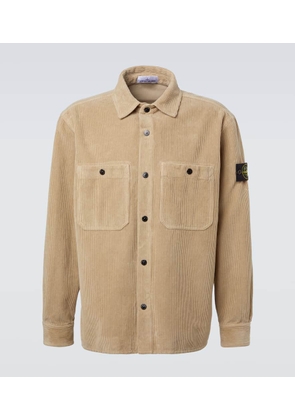 Stone Island Compass cotton corduroy overshirt