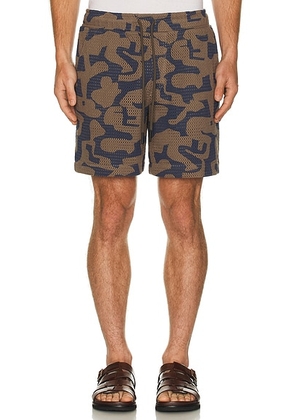 OAS Morel Puzzlotec Net Shorts in Multi - Grey,Navy. Size M (also in L, S, XL/1X).