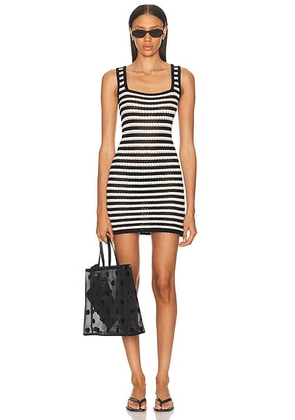L'Academie by Marianna Addilyn Mini Dress in Black & White - Black,White. Size M (also in L, XL).