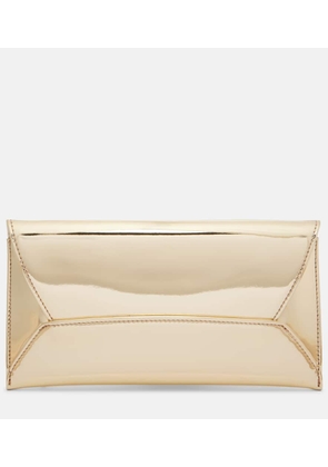 Aquazzura Envelope metallic leather clutch