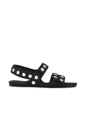 KHAITE Boden Flat Sandal in Black - Black. Size 39 (also in 38, 39.5, 40, 41).