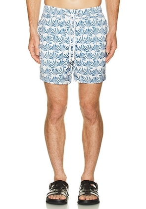 Onia Charles 5 Swim Trunks in Dark Blue Multi - Blue. Size XL/1X (also in L).