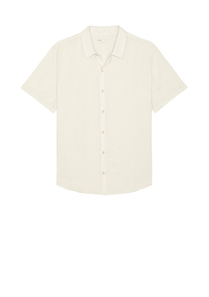 Onia Jack Air Linen Shirt in Stone - Grey. Size L (also in S, M, XL/1X).
