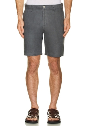 Onia Linen Fixed Waist Shorts in Gunmetal - Grey. Size 32 (also in 30).