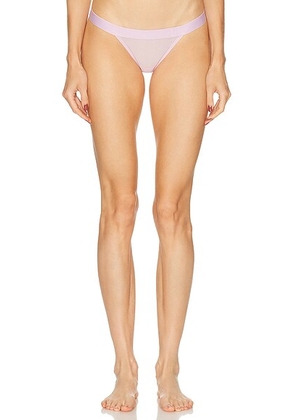 Negative Underwear Sieve Thong in Babe - Pink. Size XL/1X (also in L).