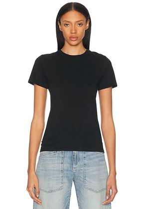 NILI LOTAN Mariela Tee in Jet Black - Black. Size M (also in L, S, XS).