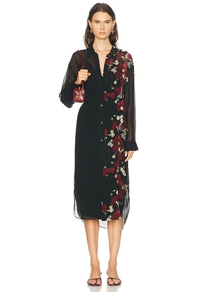 KHAITE Gloria Dress in Black & Red - Black. Size L (also in ).