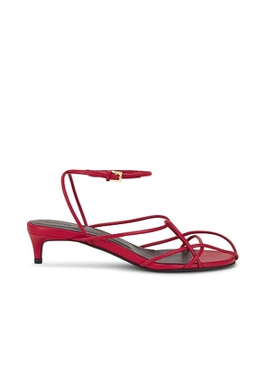 KHAITE Loulou Sandal in Carmine - Red. Size 37 (also in 36, 38, 41).