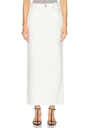 NILI LOTAN Ozzy Denim Skirt in Cream - White. Size 25 (also in 24).