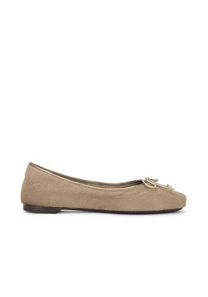 KHAITE Charlotte Ballerina Flat in Barley - Brown. Size 39 (also in 36).