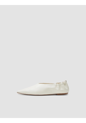 Leather Pointy Ballerina Shoes - 36