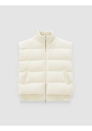 Knitted Down Puffer Gilet - M