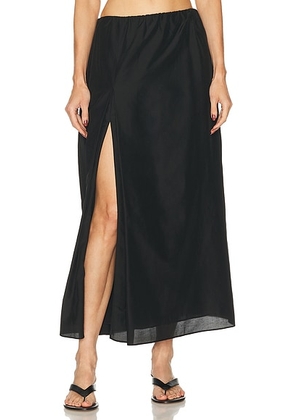Loulou de Saison Carmen Long Gathered Skirt in Black - Black. Size M (also in L).