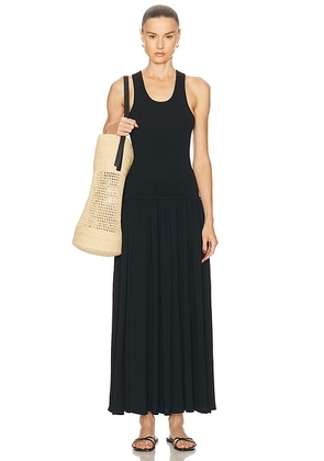 Loulou de Saison Jada Long Knit Dress in Black - Black. Size M (also in XS, S, L).