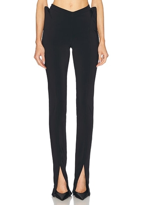 Mugler Split Hem Pant in Black - Black. Size 34 (also in 40).