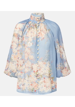 Zimmermann Cascadian floral ramie blouse
