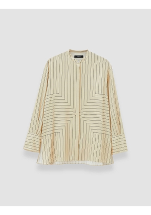 Athena Geometric Print Silk Blouse - 34