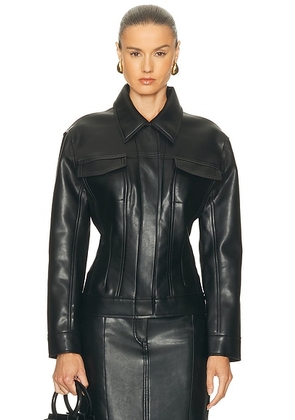 Norma Kamali Jeans Jacket in Black - Black. Size S (also in M, XS).