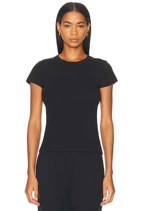 LESET Nando Slim Fit Tee in Black - Black. Size M (also in XS, XL).