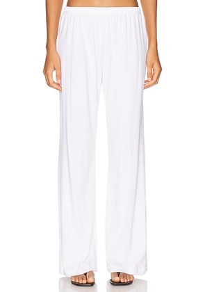 LESET Nando Lounge Pant in White - White. Size M (also in XS, S, L, XL).