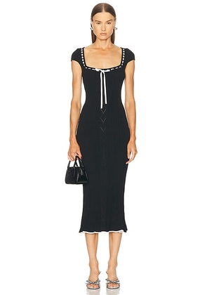 LPA Jonna Midi Dress in Black - Black. Size XL (also in ).